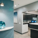 Modern & clean reception area and waiting room, Valencia, CA Endodontics office